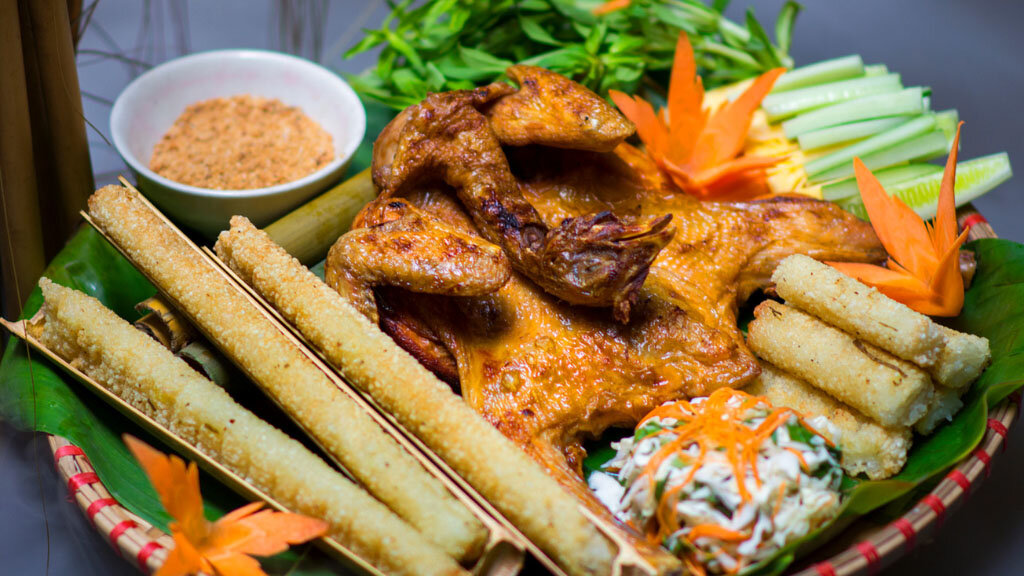 Bamboo Stuffed Rice and Fried Chicken is the specialities of Buon Ma Thuot